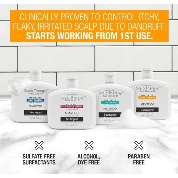 Neutrogena Scalp Therapy Anti-Dandruff Shampoo Extra Strength, with 3% Salicylic - Picture 7 of 8